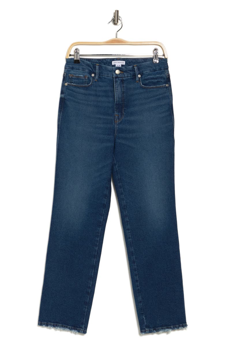Good American Good Curve Straight Leg Jeans, Alternate, color, Indigo336