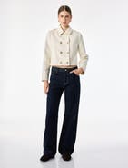 Koton Long Sleeve Collared Tweed Napoleon Jacket
