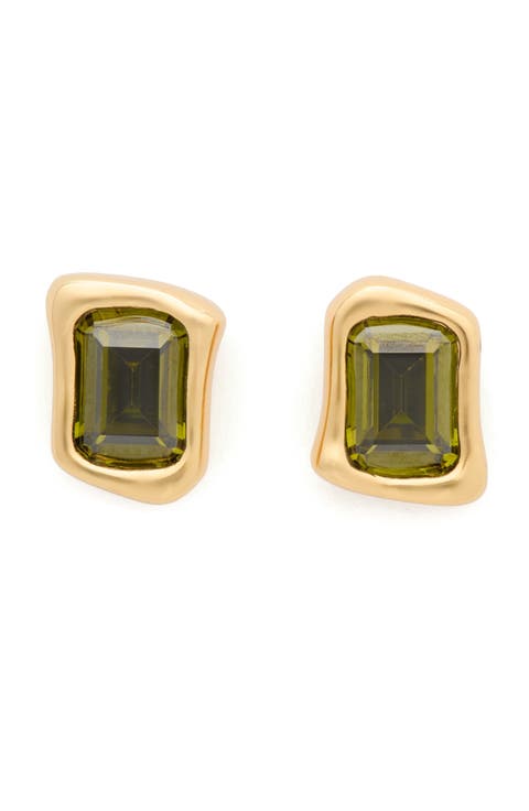 molten glass stud earrings