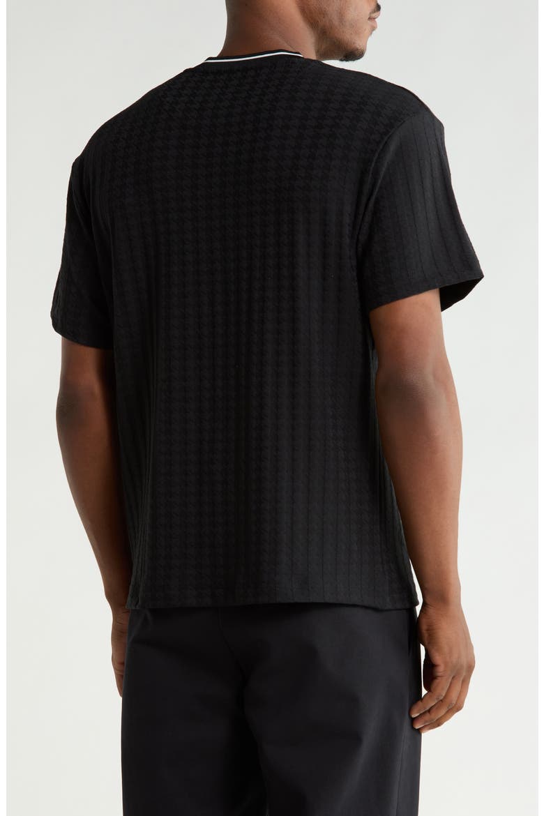 Tipped Stretch Cotton T-Shirt, Alternate, color, BLACK