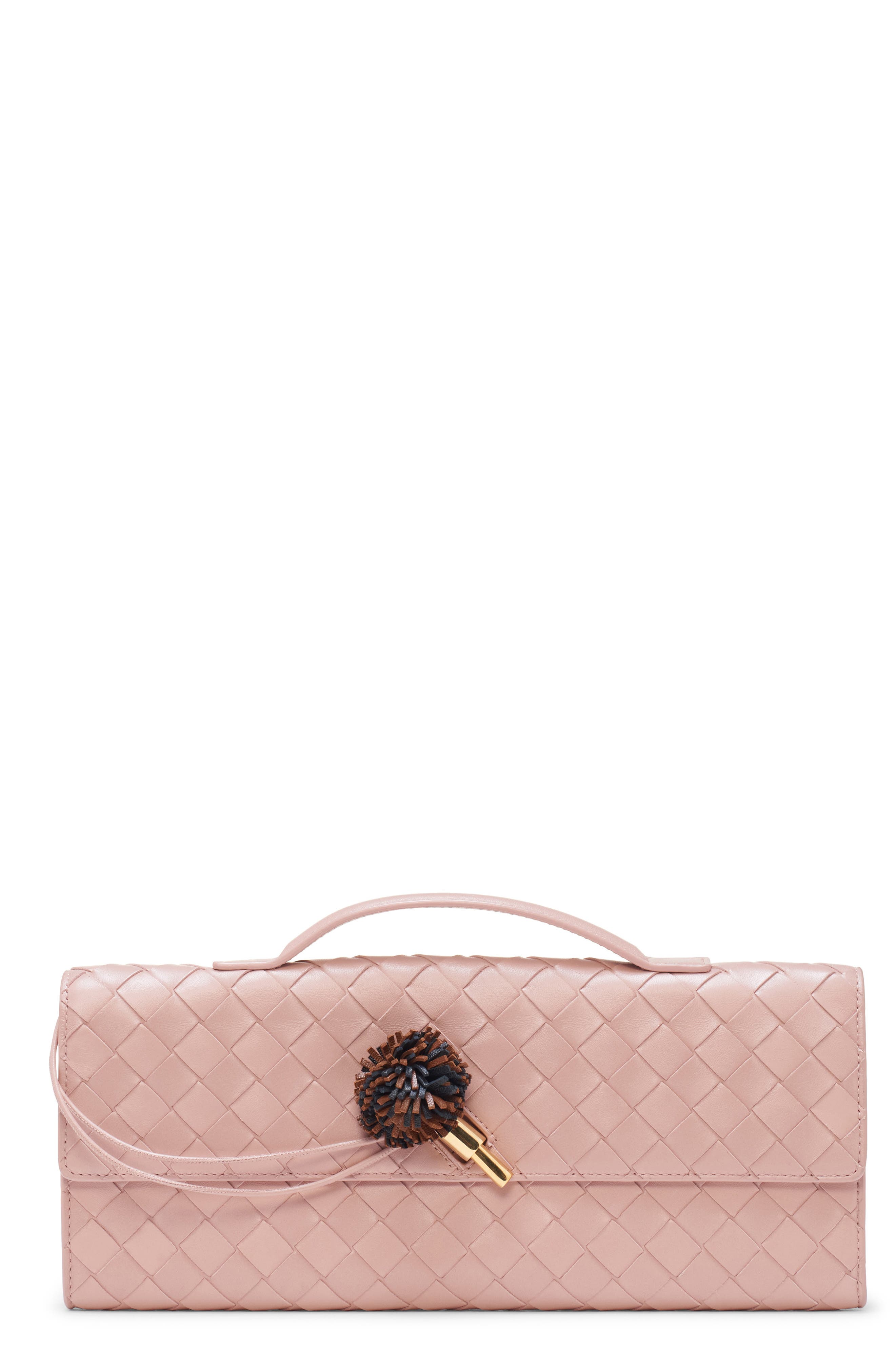 Andiamo Long Leather Clutch, Main, color, 5157 TERRA PINK MULTI