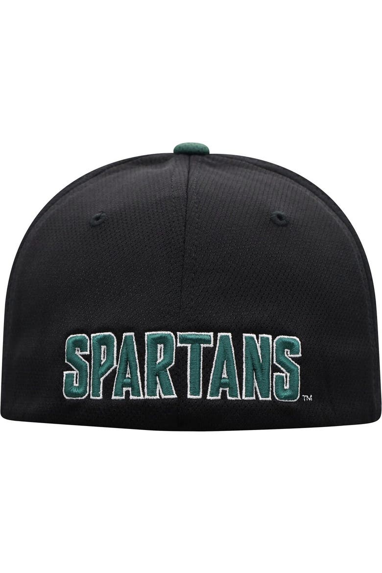 Men's Top of the World Black/Green Michigan State Spartans Two-Tone Reflex Hybrid Tech Flex Hat, Alternate, color, Black