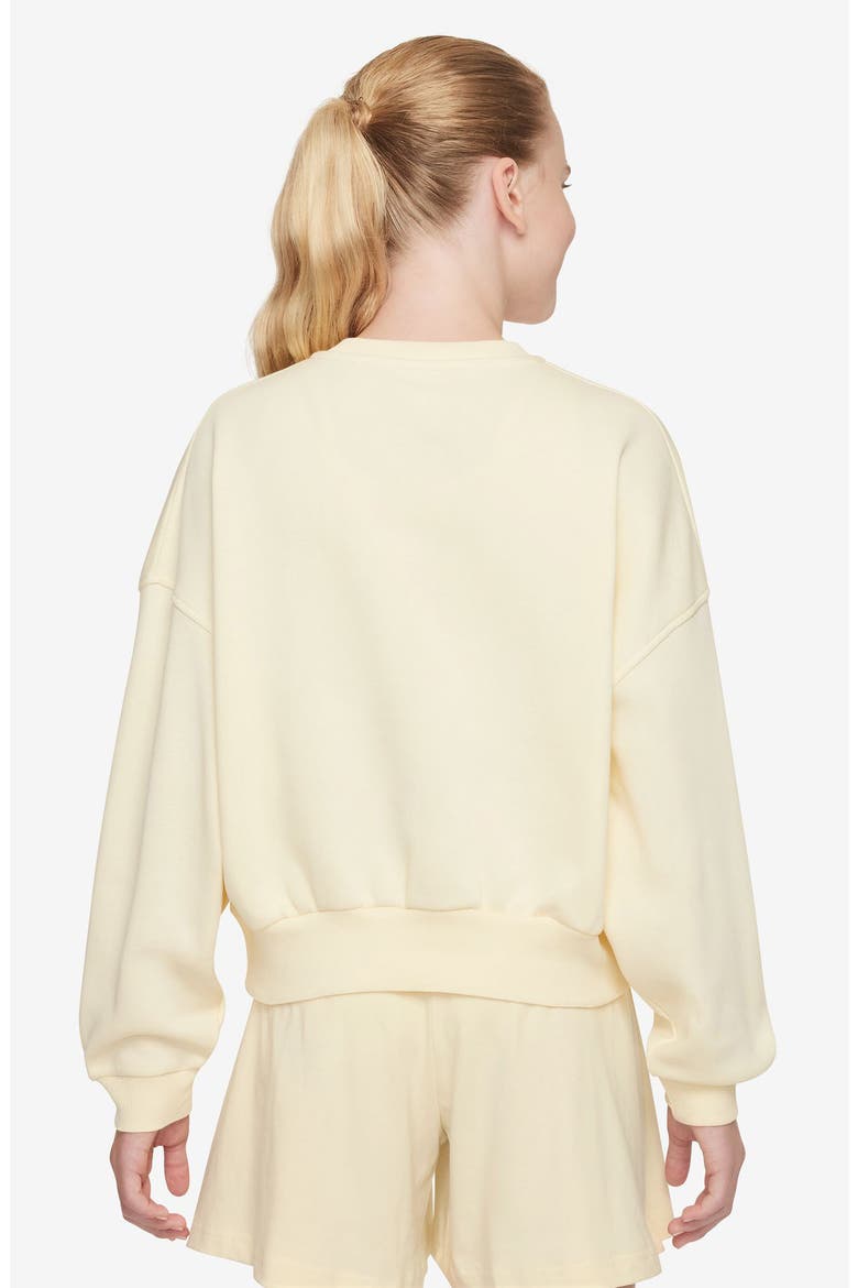 Kids' Sportswear Club Fleece Crewneck Sweatshirt, Alternate, color, 047 SOFT PEARL/SFT PEARL/WHITE