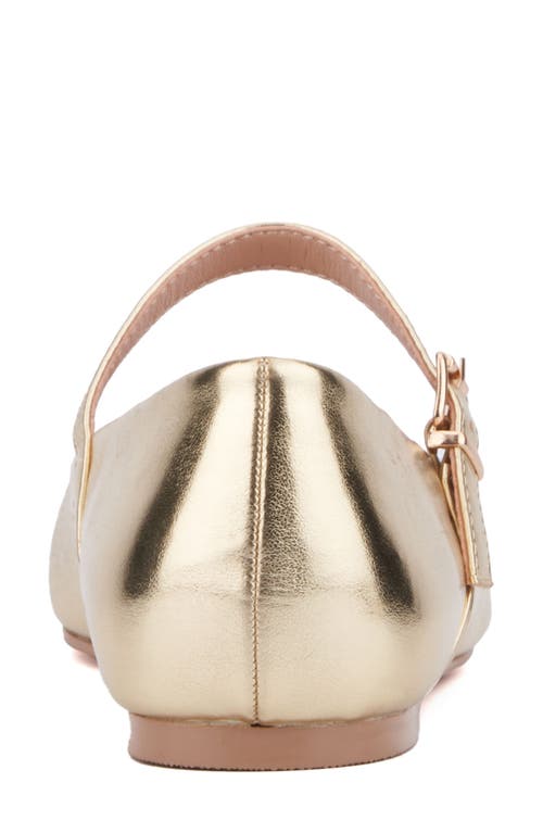 New York And Company Page Mary Jane Ballet Flat In Gold Metallic