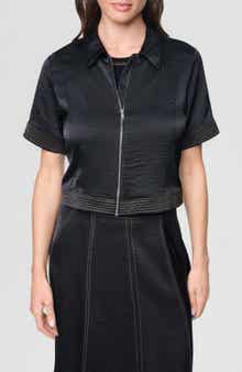 DKNY Short Sleeve Satin Jacket