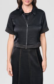 DKNY Short Sleeve Satin Jacket