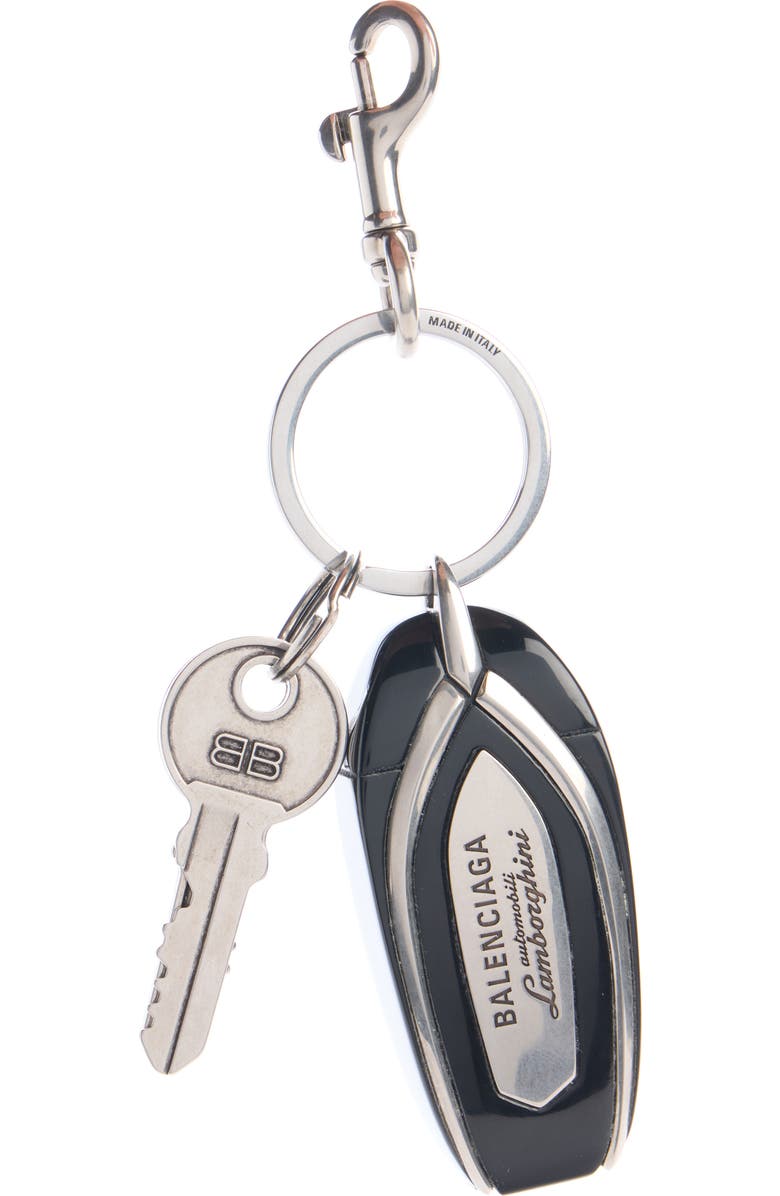 Balenciaga Lamborghini Key Fob Key Ring, Alternate, color, 8860 Metal/ Plastic As
