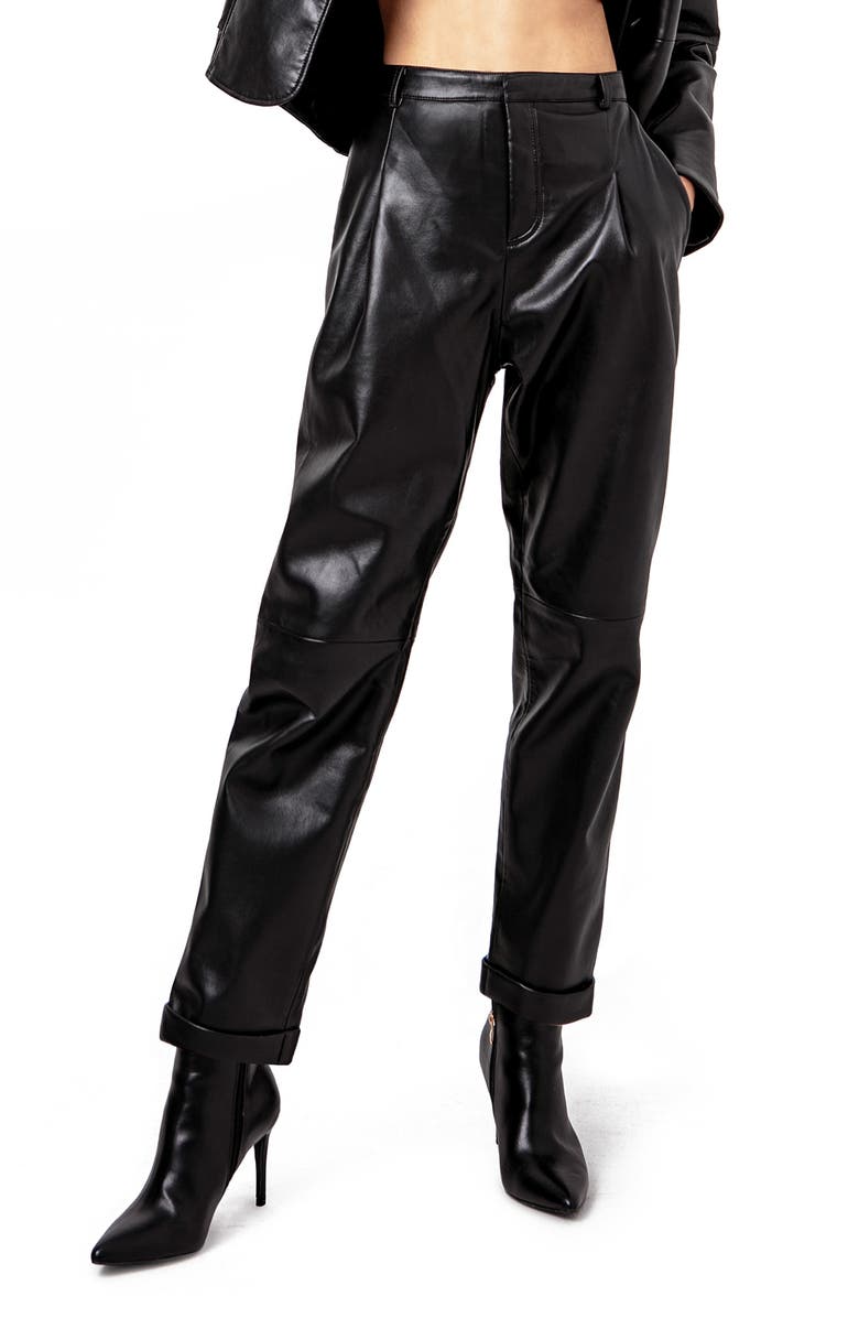 AS by DF Denise Recycled Leather Trousers, Main, color,