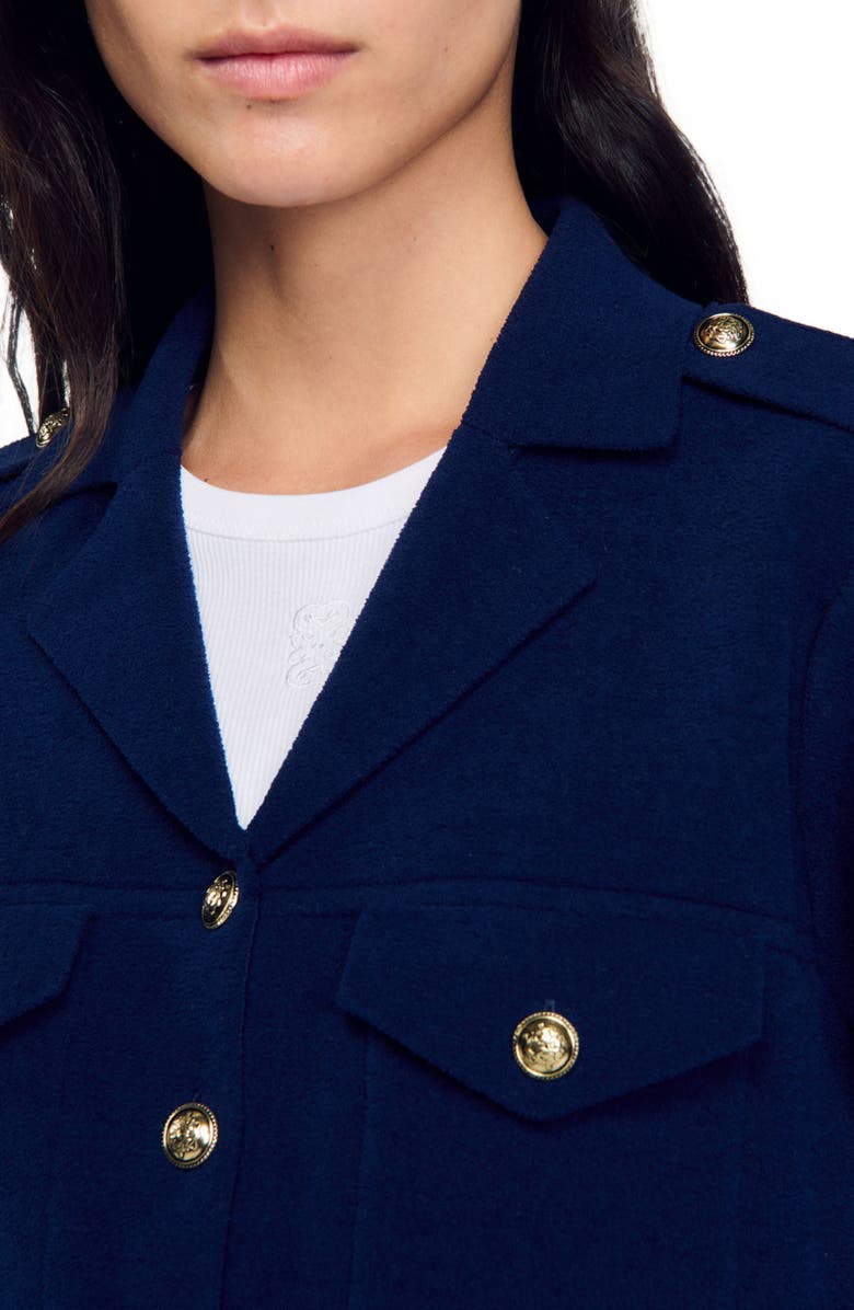 SANDRO Knit coatigan, Alternate, color, 