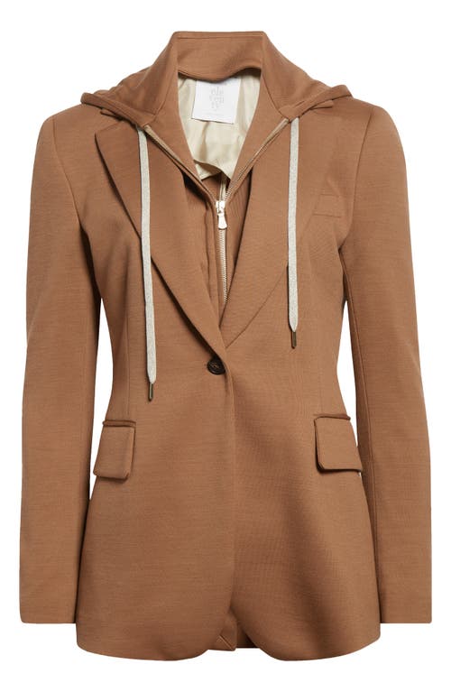 Eleventy Wool Blazer With Removable Hooded Bib