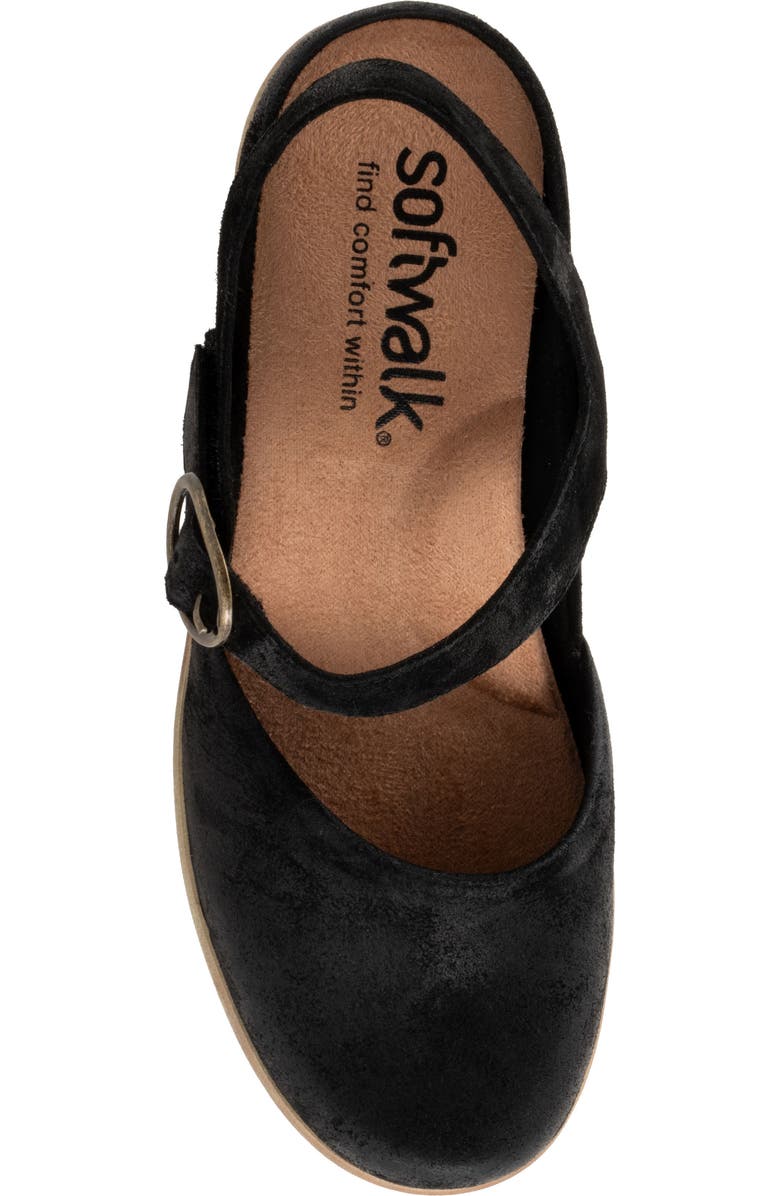 SoftWalk<sup>®</sup> Mabelle Ankle Strap Platform Clog, Alternate, color, Black Suede