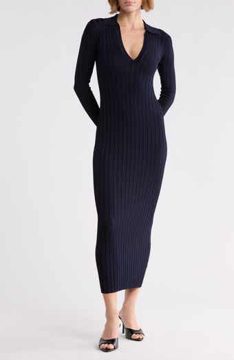 Suri Collared Long Sleeve Sweater Dress