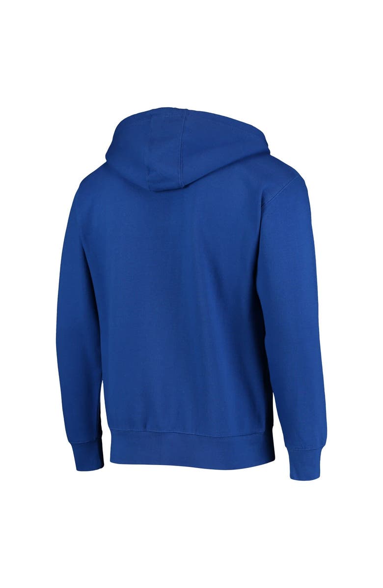 STARTER Men's Starter Royal New England Patriots Throwback Logo Full-Zip Hoodie, Alternate, color,