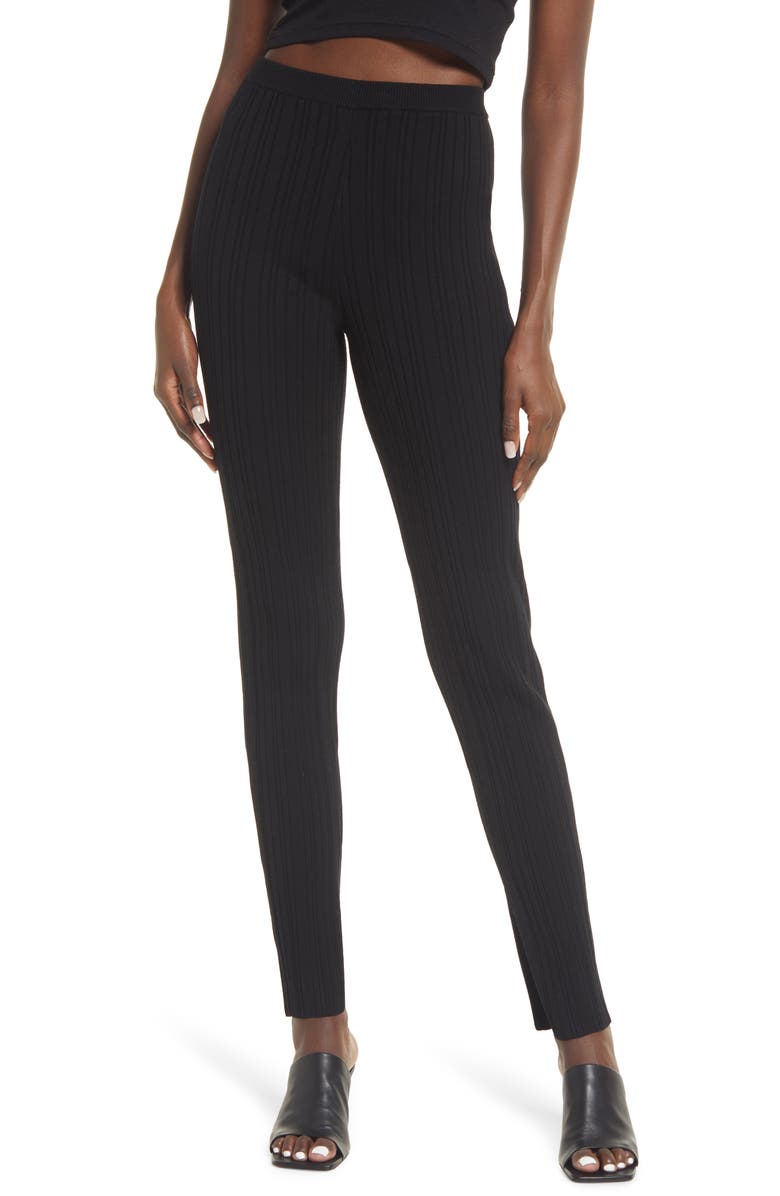 Open Edit Split Hem Sweater Pants, Main, color,