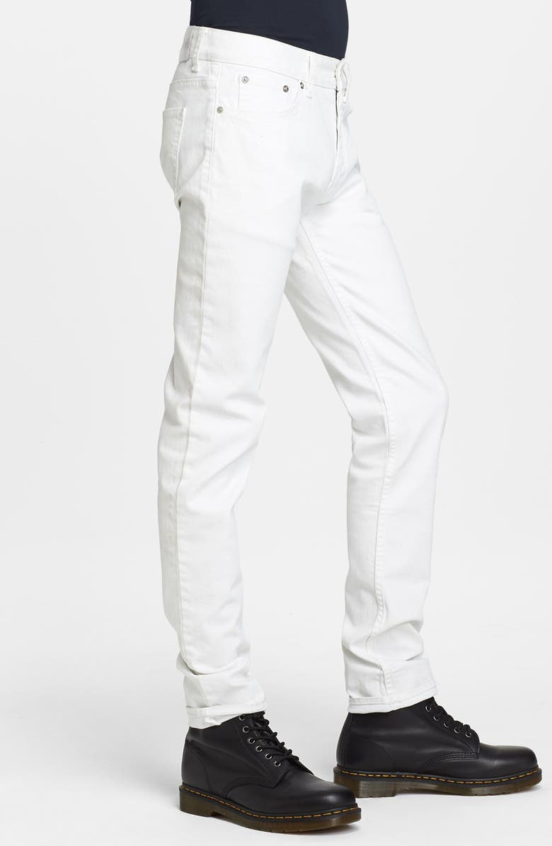 BLK DNM 'Jeans 5' Slim Straight Leg Coated Denim Jeans, Alternate, color, 