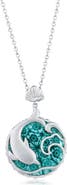 SIMONA Sterling Silver Venetian Murano Glass Pendant Necklace