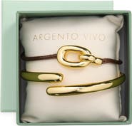 Argento Vivo Sterling Silver Set of 2 Puffy Bypass & Cord Bracelets