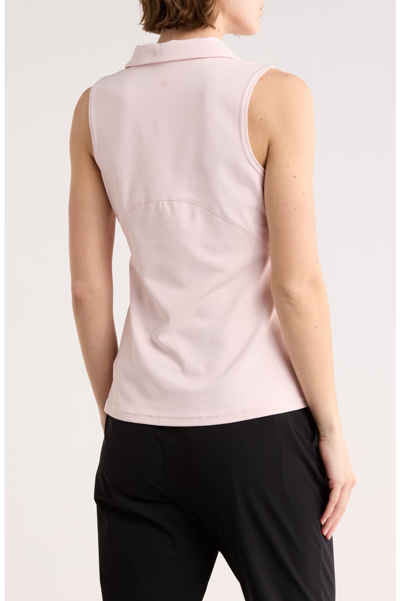 Replay Half Zip Polo Tank, Alternate, color, PINK CRYSTAL