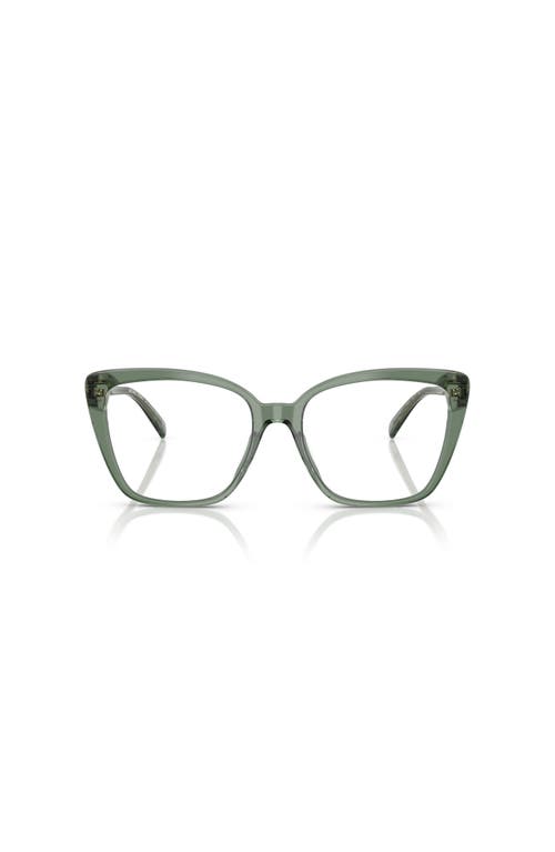 Michael Kors 55mm Square Optical Glasses In Green