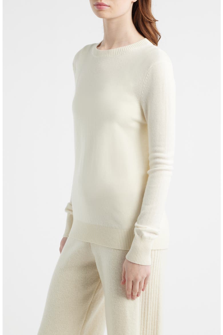 Rochelle Wool & Cashmere Crewneck Sweater, Alternate, color, IVORY
