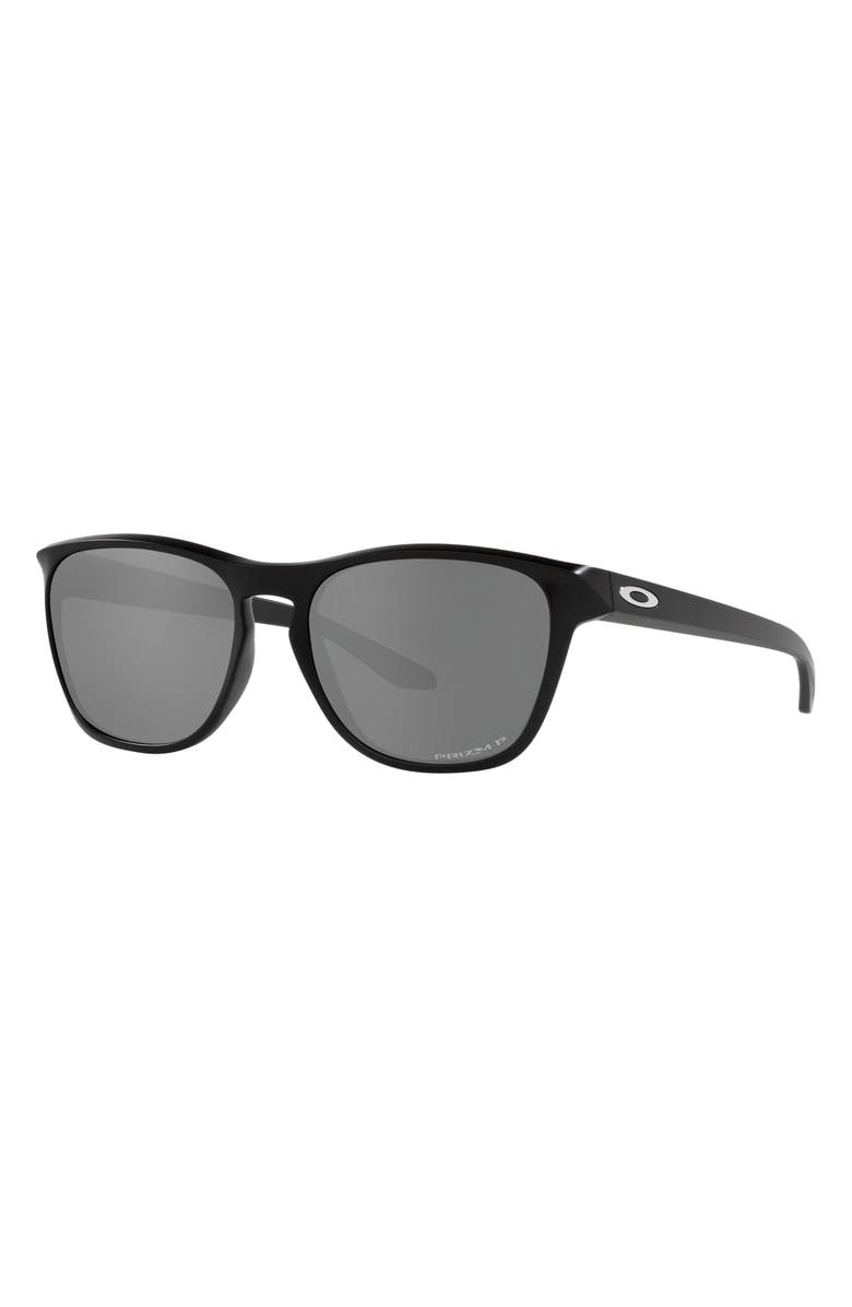 Oakley Manorburn 56mm Prizm<sup>™</sup> Polarized Square Sunglasses, Alternate, color, Matte Black