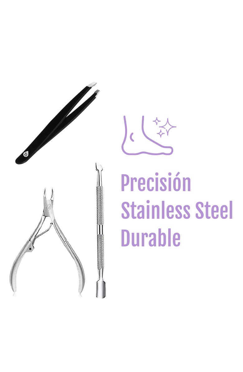 PURSONIC Precision Perfection Bundle Slant Tip Tweezer + Salon-Grade Nail Care Kit, Alternate, color, Multicolor