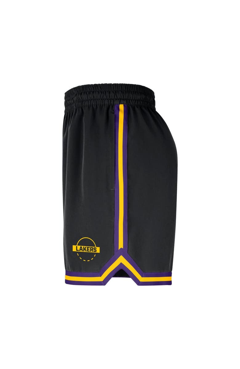 Nike Men's Nike Black Los Angeles Lakers Authentic Practice DNA Woven Performance Shorts, Alternate, color, Black