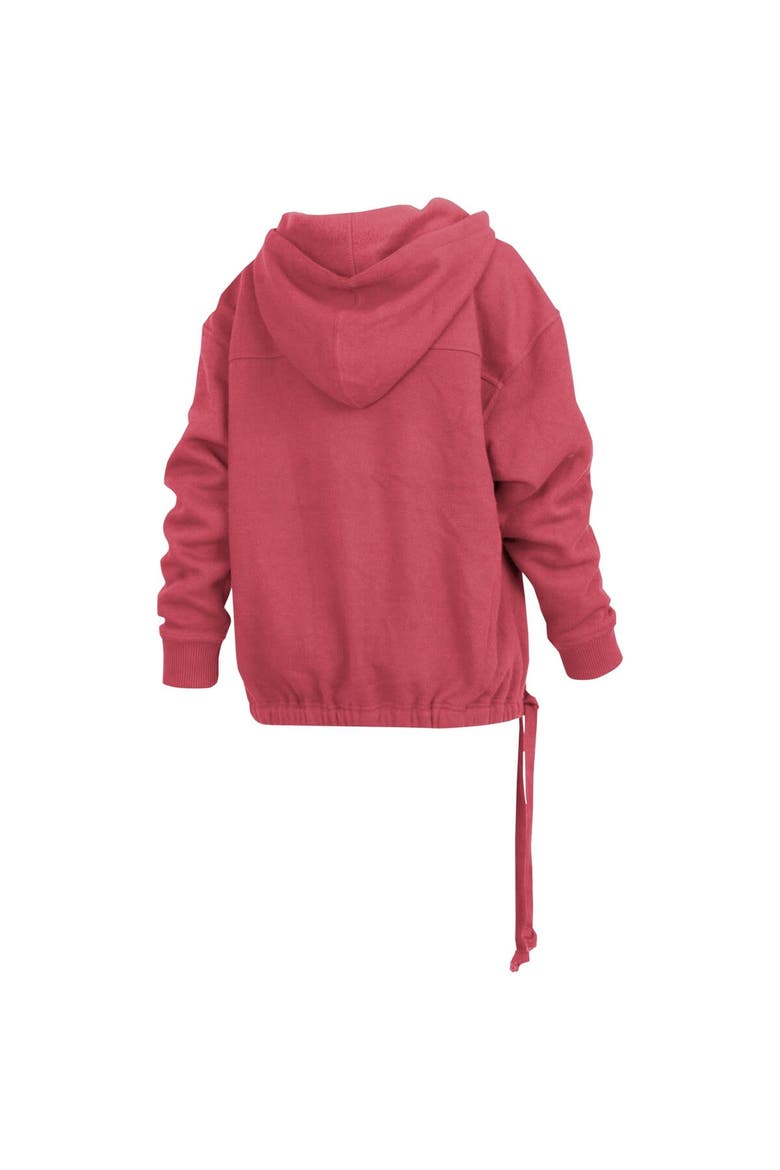 Women's Pressbox Scarlet Ohio State Buckeyes Amore Keisha Button Pullover Hoodie, Alternate, color, Scarlet