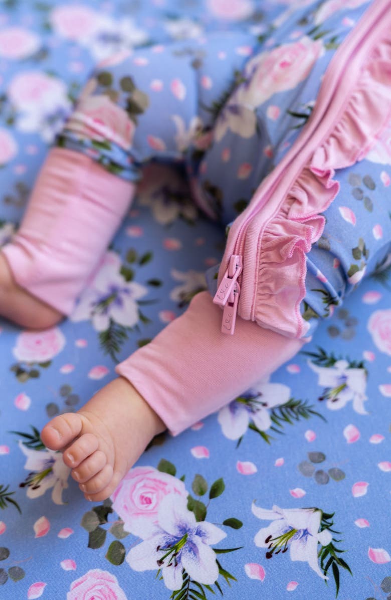 Laree + Co Lillian Ruffle Toddler Blanket, Alternate, color, Blue