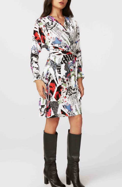Shia Long Sleeve Wrap Dress