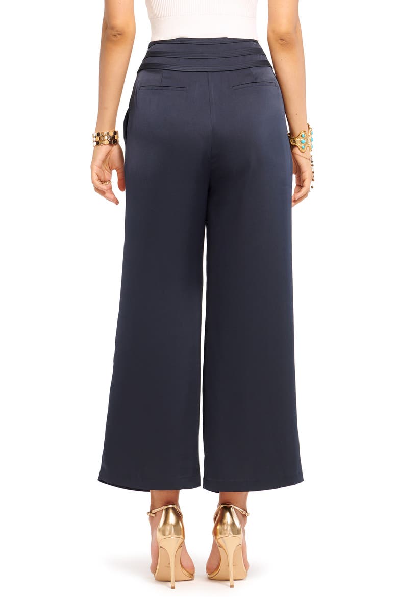 Joss Crop Satin Pants, Alternate, color, NAVY