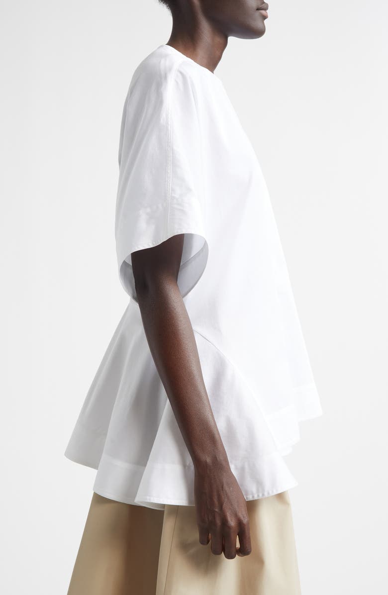 Brandon Maxwell The Tyler Crewneck Top, Alternate, color, Optic White