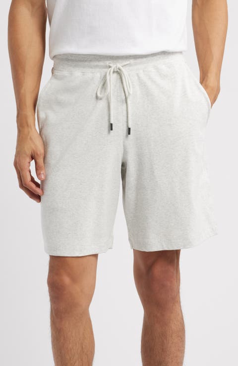 Heathered Stretch Cotton Lounge Shorts