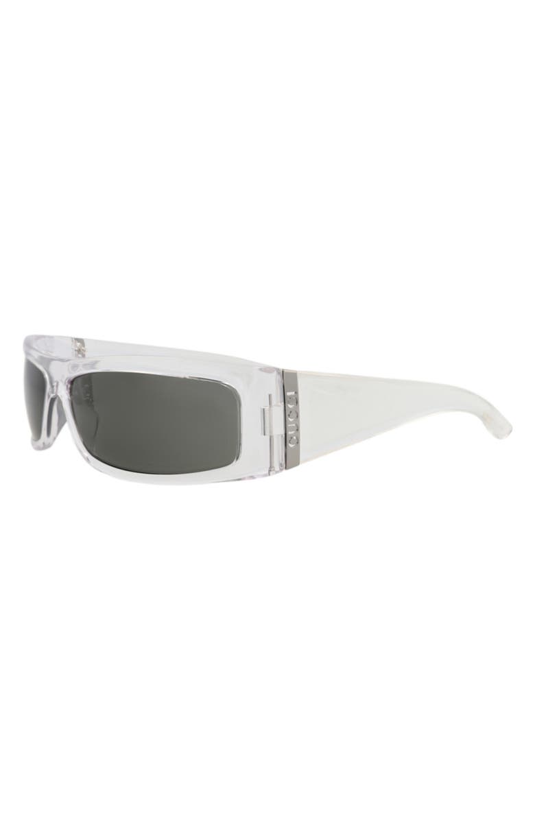 Gucci 64mm Oversize Square Sunglasses, Alternate, color, Crystal Crystal Grey