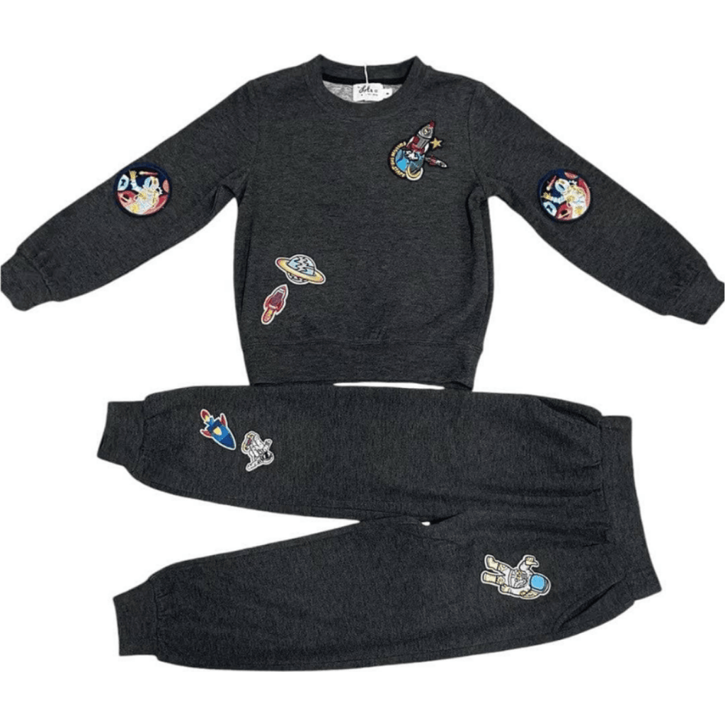 Lola + The Boys Super Soft Astro Set In Black