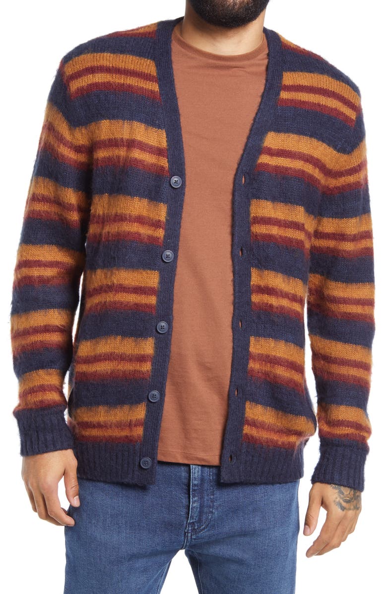 RVCA Men's Noah Stripe Cardigan, Main, color, 