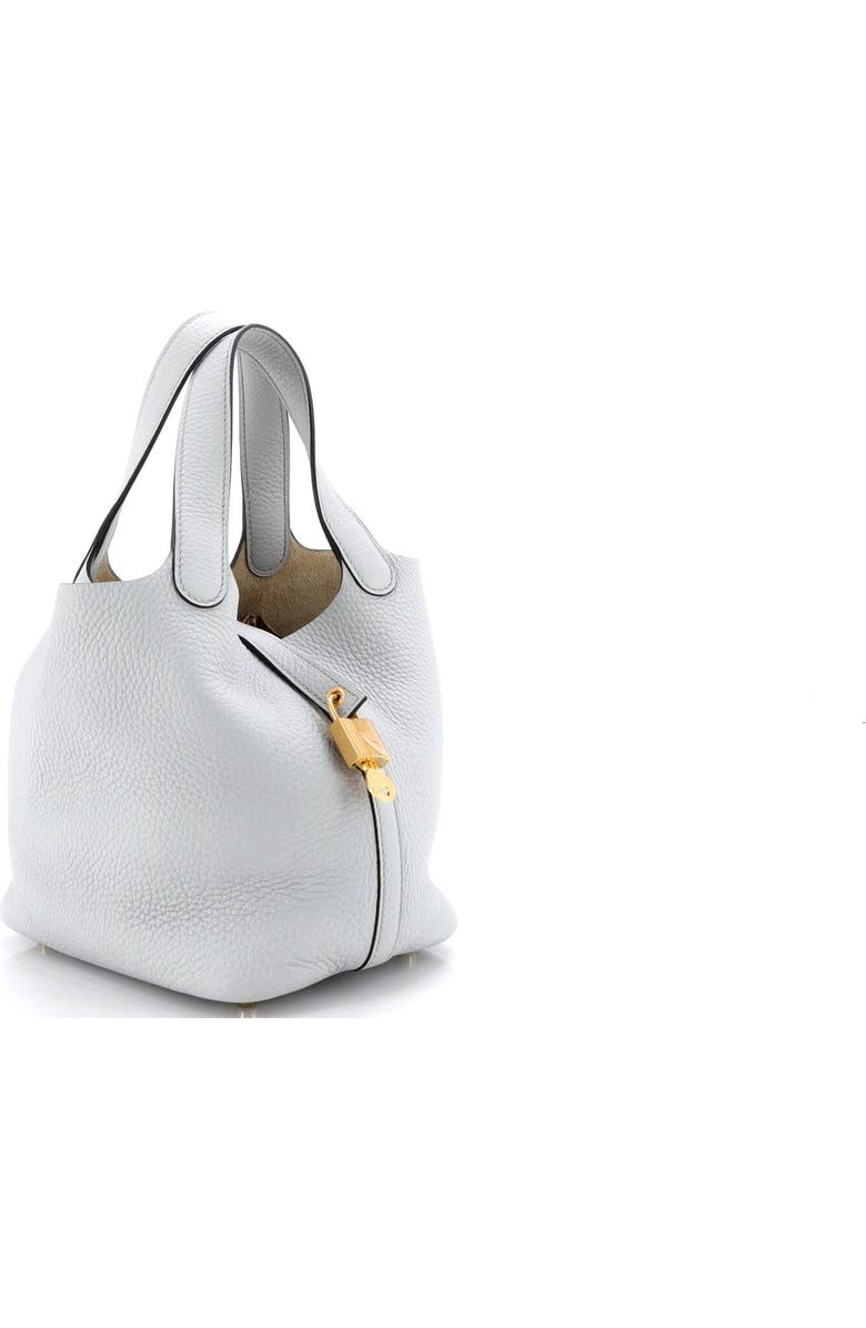 Pre-Owned Hermes Picotin Lock Bag Clemence PM, Alternate, color, Bleu Pale