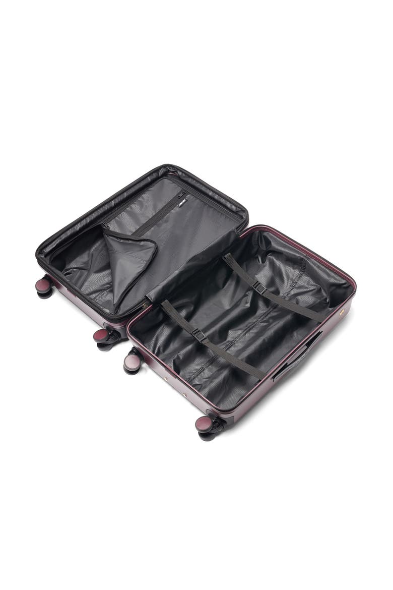 Expandable Hardshell 25" Lightweight Checked Suitcase With Spinner Wheels, Alternate, color, Burgundy