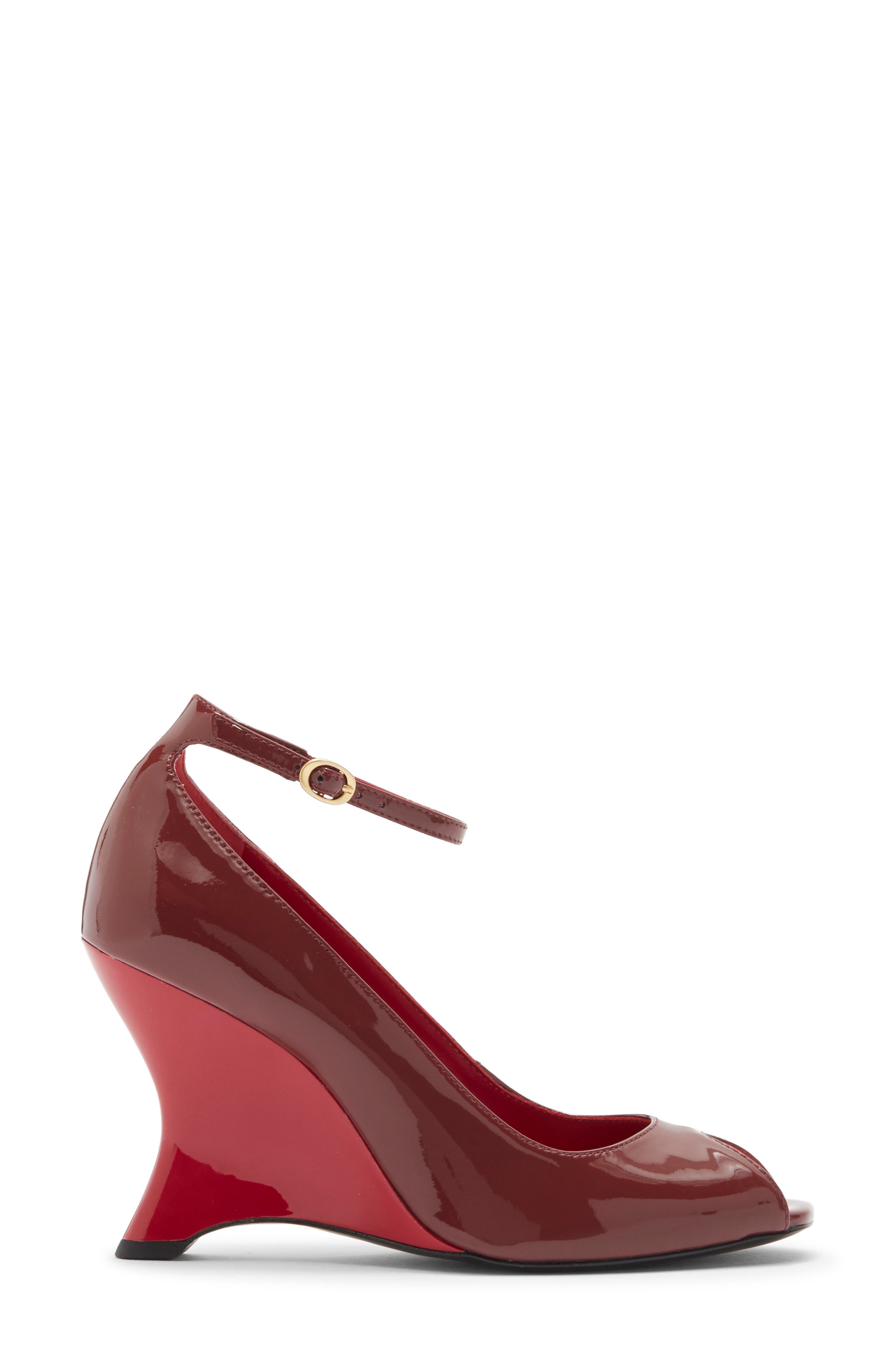 Cheri Patent Leather Wedge Pump, Alternate, color, BERRY JAM PATENT