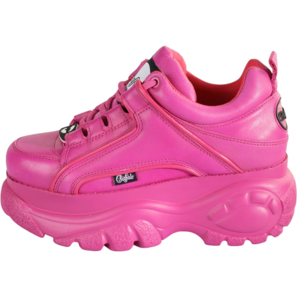 Buffalo Boots Classic Low Leather Sneaker in Hot Pink at Nordstrom, Size 36