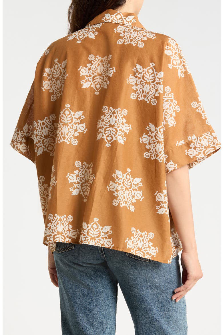 Tie Front Shirt, Alternate, color, ROOT BROWN