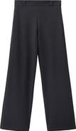 MANGO Fine Knit High Waist Straight Leg Trousers