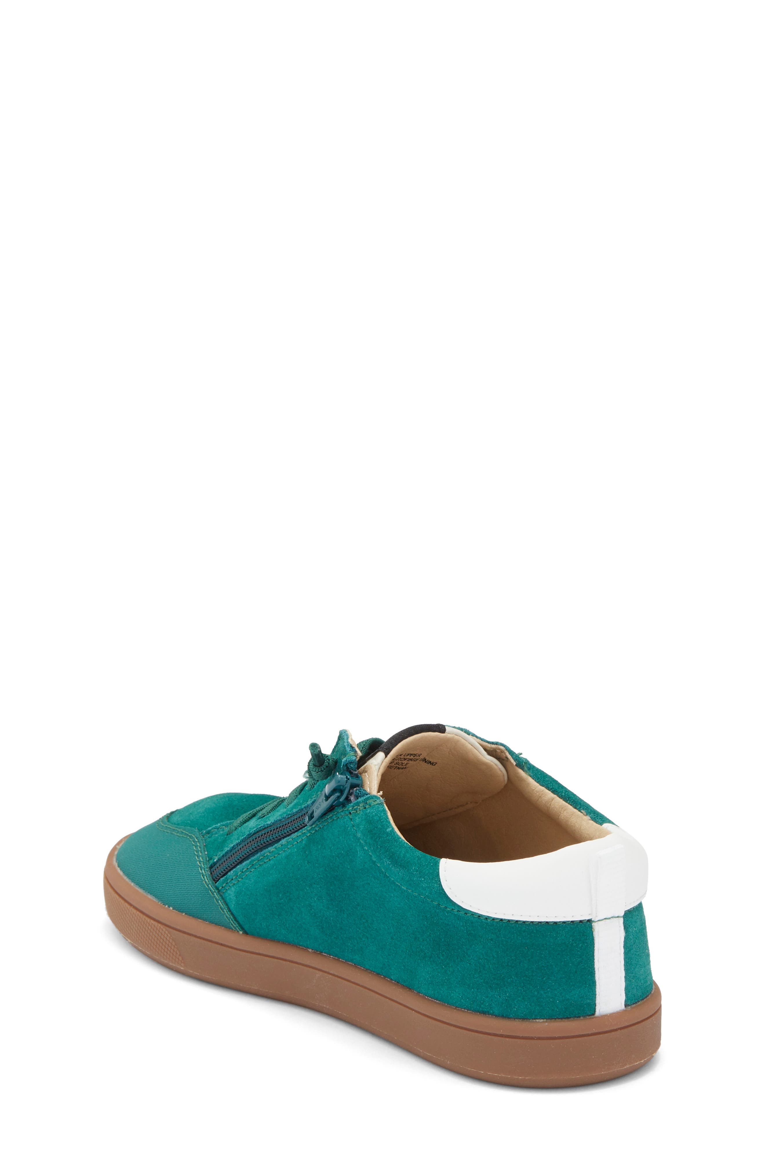 OLD SOLES Kids' Wos Runner Sneaker, Alternate, color, Emerald Suede / Snow
