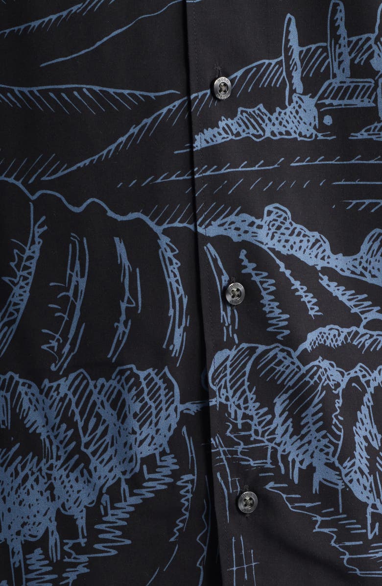 HUGO Espino Camp Shirt, Alternate, color, Black