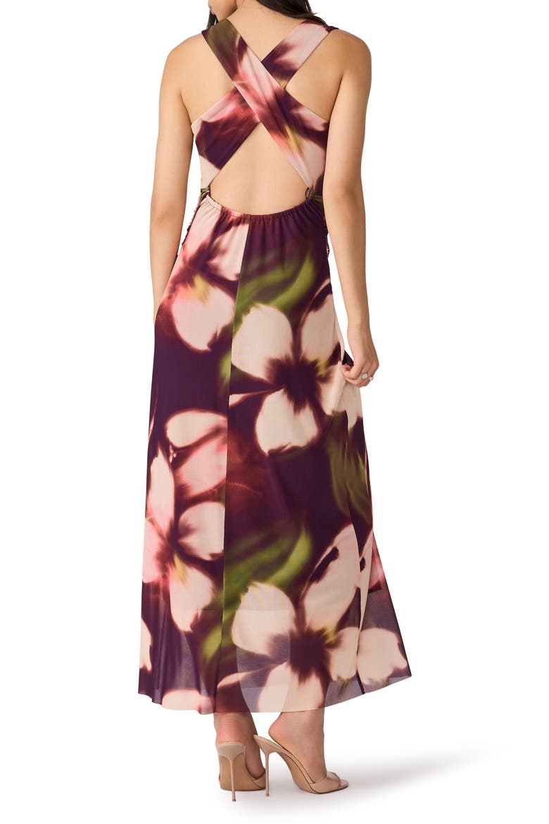 Rylen Floral Cowl Neck Maxi Dress, Alternate, color, BLURRY FLORAL