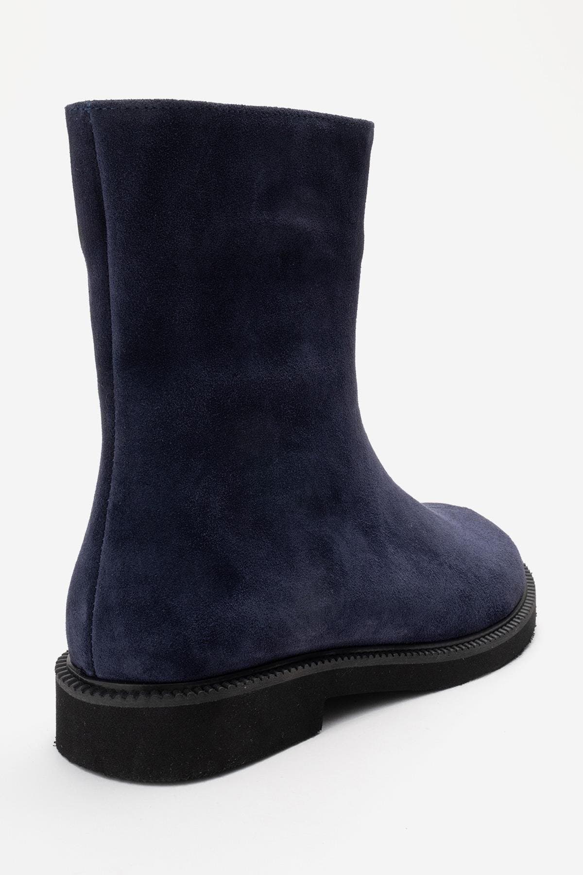 Lucano Leather Ankle Boot, Alternate, color, Navy Suede
