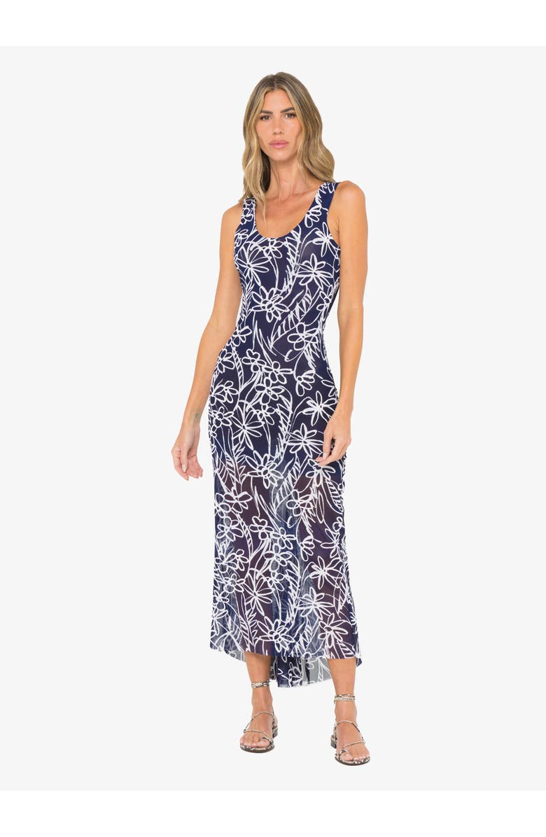 JBQ India Dress, Alternate, color, Navy/White Floral