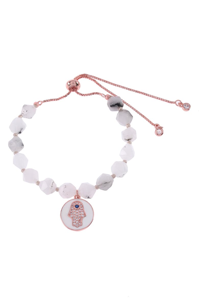Nakamol Chicago Hamsa Charm Beaded Bracelet, Main, color, 