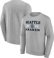 FANATICS Men's Fanatics Branded Heather Charcoal Seattle Kraken Fierce Competitor Pullover Sweatshirt
