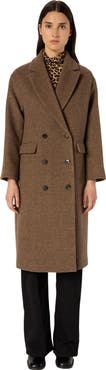GERARD DAREL Mady Double-Breasted Midi Length Coat